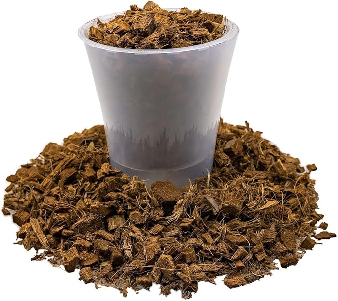 Premium Coconut Husk Chips and Fibers Mix for Orchids - 20 Quart - Houseplant, Monstera and Fiddle Leaf Fig by GARDENERA (4 Bags of 5 Quart)