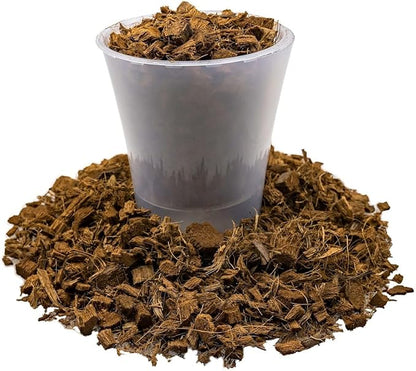 Premium Coconut Husk Chips and Fibers Mix for Orchids - 20 Quart - Houseplant, Monstera and Fiddle Leaf Fig by GARDENERA (4 Bags of 5 Quart)