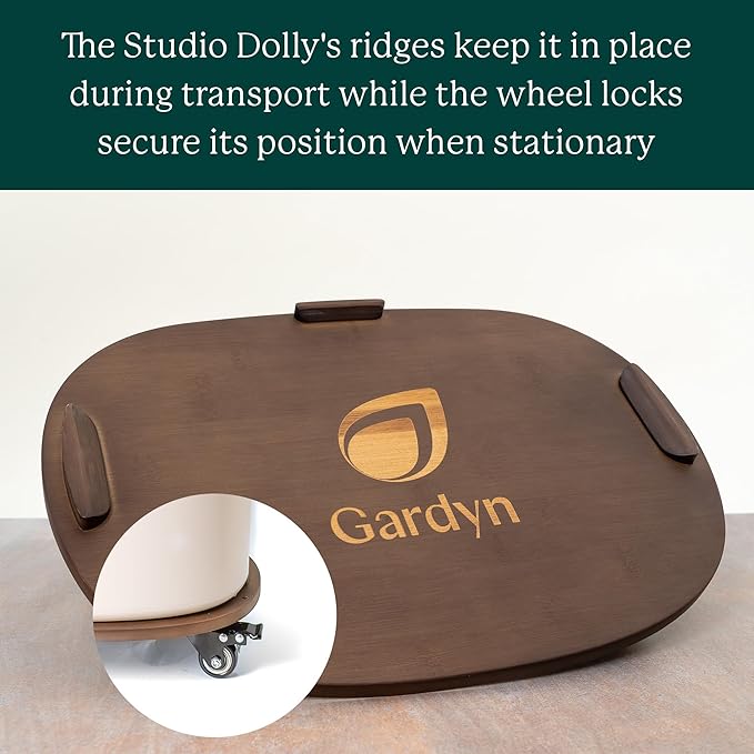 Gardyn Studio Dolly (a Rolling Cart Designed to Make Your Hydroponics Growing System Kit & Indoor Garden Tower Mobile) Easily Move Your Throughout Your Home While Protecting Your Floors