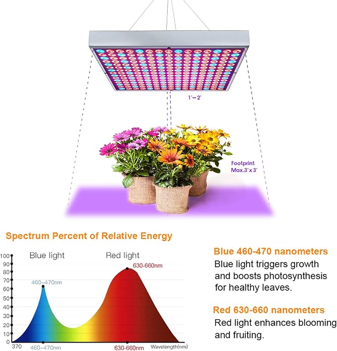 Diboys LED Grow Lights, 75W Growing Lamp Bulbs for Indoor Plants, Red Blue Full Spectrum Plant Light for Seedling, Gardening, Hydroponics, Greenhouse