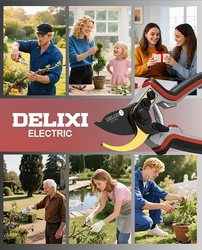 8.1" Pruning Shears for Gardening (Durable and Sharp Teflon-coated SK5 Blade)(Ergonomic Rubber Non-slip Handle) Bypass Garden Shears Up to 1 Inch Cut Capacity