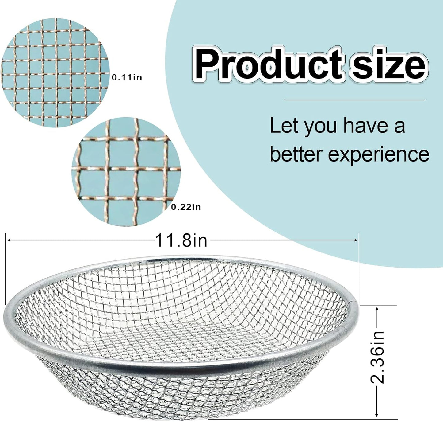 2PCS Soil Sifter for Gardening, Rock Sifter for 5gallon,Compost Sifter Dirt Sifter,Captures Dirt Rocks Sawdust