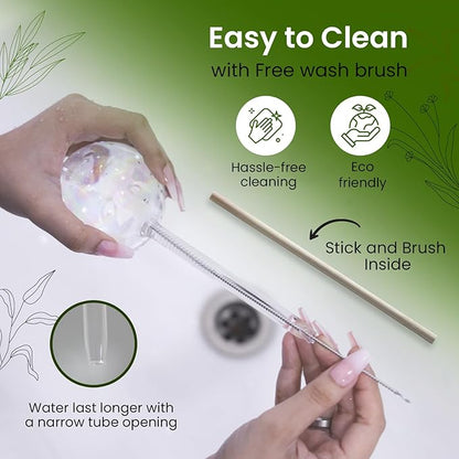 Large 4 Pcs Iridescent Self Watering Globes, Glass Rainbow Plant Watering Globes, Self Watering Planter Insert, Automatic Plant Waterer Indoor, Plant Watering Devices, Plant Water Globe, Watering Bulb