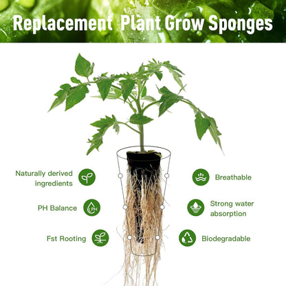 125 pcs Hydroponic Seed Pod Kit – Compatible with AeroGarden, iDOO Indoor Hydroponic Growing Systems. Includes: 50 Sponges, 50 Labels, 12 Baskets, 12 Clear Propagation Domes, +1 Plastic Tweezers