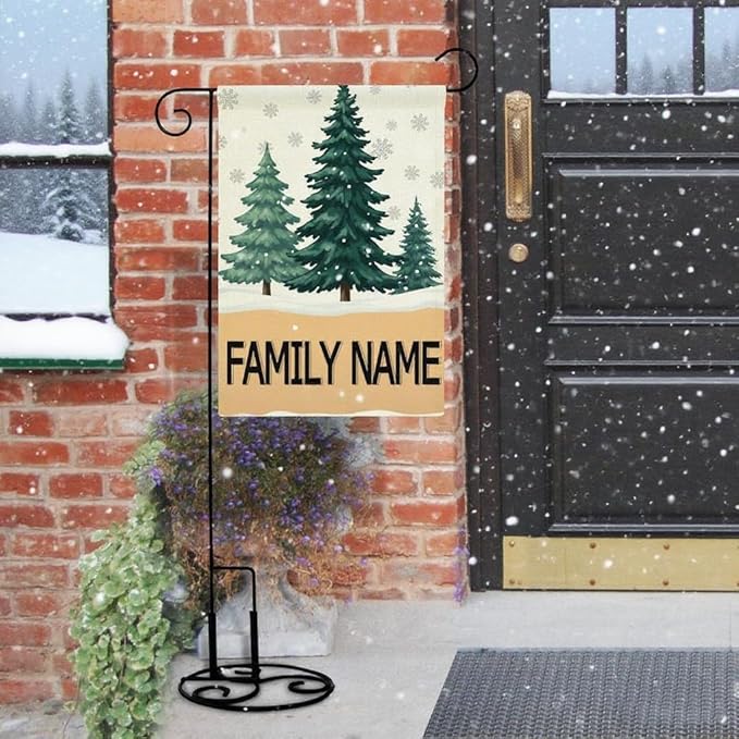 Custom Winter Garden Flag for Outdoor Personalized Winter Yard Flags Decor Customized Flag Add Your Own Picture/Text House Lawn Banner Double Sided Home Wall Decoration 12.5x18 28x40