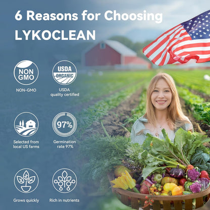 LYKOCLEAN Mix Salad Seed Pods for Aerogarden, Ahopegarden, iDOO Hydroponics Growing System Indoor Herb Garden, 400+ Seeds(12-Pods)