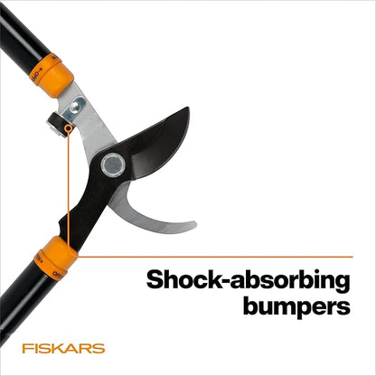 Fiskars Loppers for Tree Trimming, Heavy Duty, with Extendable Handle (24.5"-37" Range), Sharp Bypass Steel Blade Tree Branch Cutter up to 1.5-Inch Diameter Cut Capacity