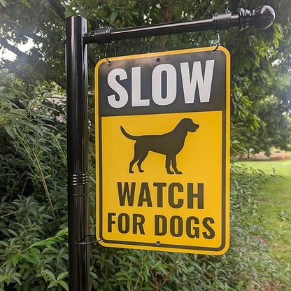 Heavy Duty Real Estate Sign Post Holder - 100" Adjustable Metal Yard Sign Stand with Spiral Ground Stakes, Rust-Proof Coating, Universal Sign Holder for Traffic, Construction, Events, Weatherproof & Long-Lasting