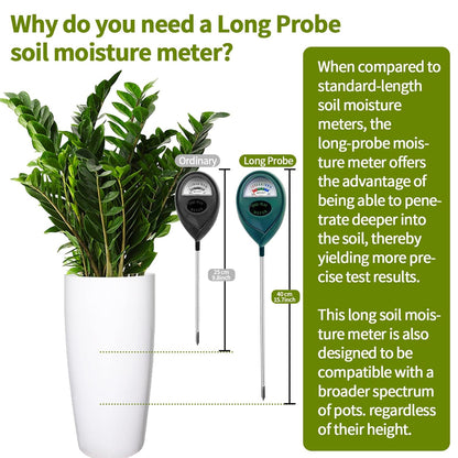 Green Soil Moisture Meter, Soil Tester, Moisture Meter Plants, Soil Moisture Tester, Soil Water Tester for Plants, Plant Moisture Monitor, No Battery Needed (Green-40 cm)