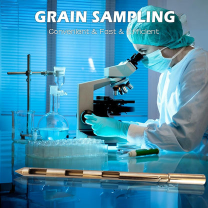 Powder Sampler, Stainless Steel Three Zone Grain Probe Sampler, 39 in. Length x 1 in (3slots)