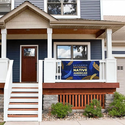 Native American Heritage Month Banner 3 x 6 ft Outdoor Yard Garden Flag Party Decoration Poster