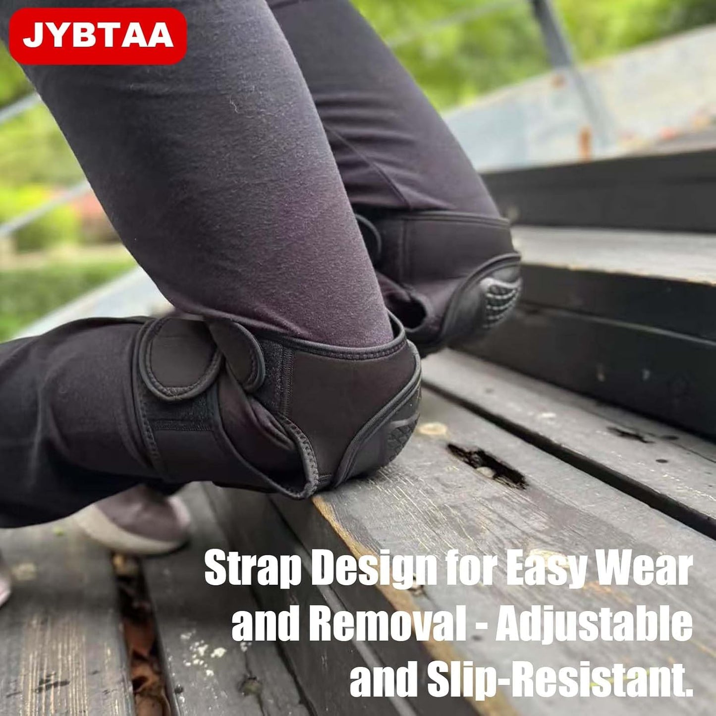 Heavy Duty Knee Pads for Men Women Construction, Garden Knee Pad for Tactical Work, Safety Kneeling Pad with Adjustable Anti-slip Straps for Flooring Cleaning, Waterproof & Durable Knee Cuhsion, Black L (1 Pair)