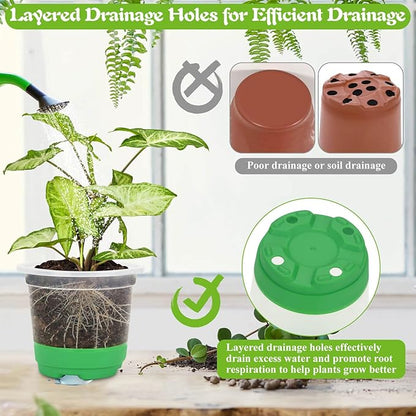 Caffox 51PCS Reusable Seed Starter Kit Includes 26 Packs 3 Sizes Clear Nursery Pots with Silicone Base, Repotting Mat, Gardening Gloves, Plant Labels and Seedling Tools for Easy Transplant