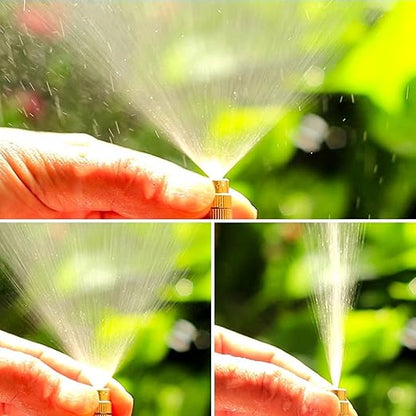 New drip Irrigation kit, Automatic Garden Watering System, Quick Connector and 360-degree Bending Dropper atomizing Copper Nozzle, Garden Plant Lawn Courtyard Watering System.(25spray nozzles)