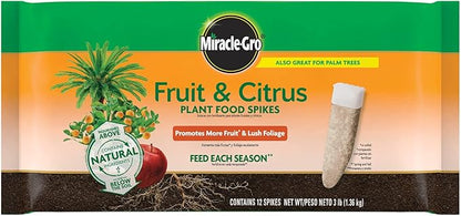 Miracle-Gro Fruit & Citrus Plant Food Spikes, 12 Spikes (2-Pack)