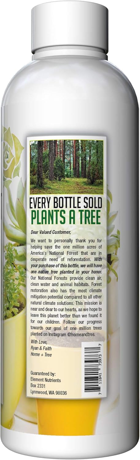 Succulent and Cactus Fertilizer by Home + Tree - Every Bottle Sold Plants A Tree