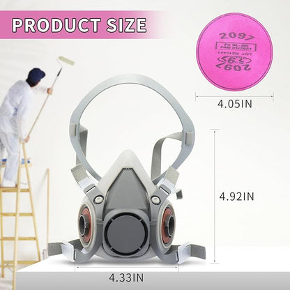 Reusable Respirator Mask - Respirator Mask with Filters, Dust Mask for Spray Paint Chemicals Epoxy Resin