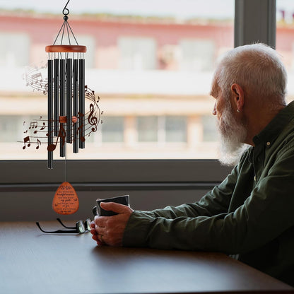 Memorial Gifts for Loss of Wife,Memorial Wind Chimes 25'', Loss of Wife Sympathy Gifts, Home Decor Outdoor Garden, Soothing Melodic Tones with Mute Option