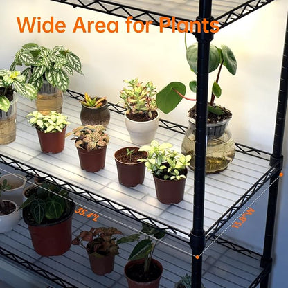 Bstrip Indoor Greenhouse with Grow Light, Plant Stand with 3 Pack Full Spectrum Plant Lights , 3 Color Modes, Plant Shelf with Tent for Indoor Plant, Seed Starting, Seed Tray, 35.4"x13.8"x59"