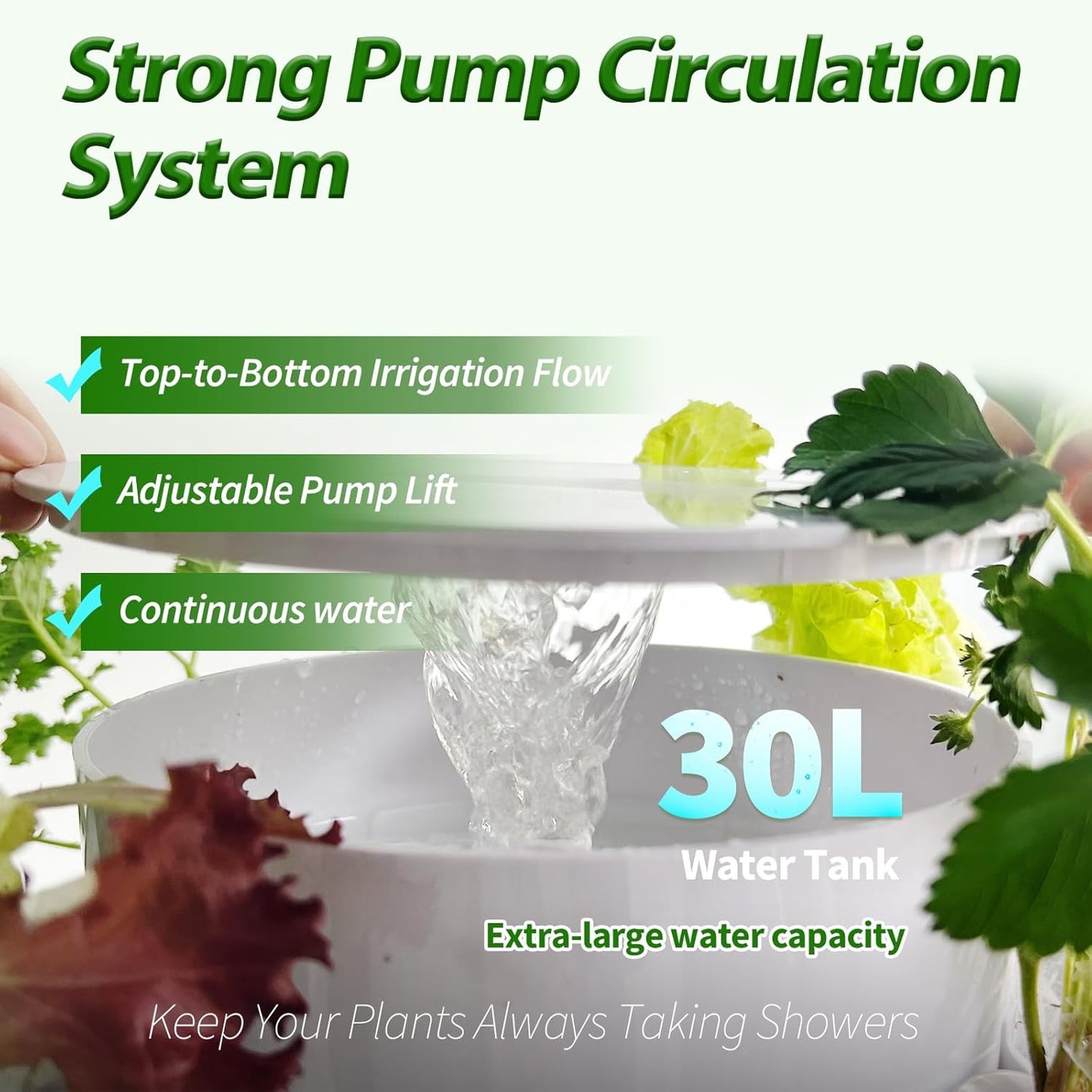 5.25ft Tall Hydroponics Growing System Tower, 9 Layers 36 Plant Spots Hydroponics Growing System Kit Tower, Vertical Hydroponic Tower for Indoor & Outdoor, Space-Saving