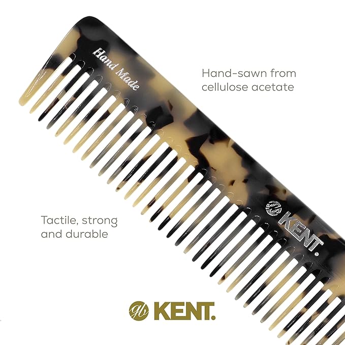 Kent 92TW Wide Tooth Women’s Detangler Comb for Curly, Wavy, and Thick Hair – Ideal for Use on Wet Hair – Gentle, Shower Comb for – Anti-Static, Smooth - Styling Tool by Kent