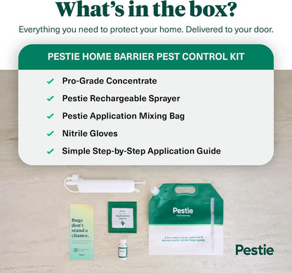 Pestie Home Barrier Pest Control Kit, Expert Pest Control for Your Home, Fast-Acting, Long-Lasting Insect Killer, Professional Spray Protects Against Common Pests