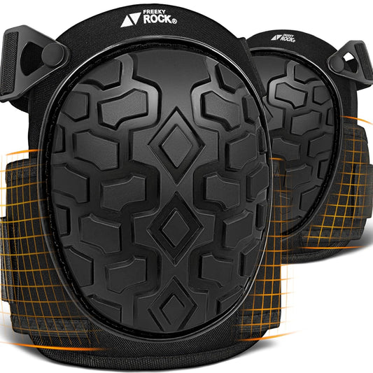 Gel Knee Pads for Work, Professional Knee Pads for Men Women with Soft Foam, Heavy Duty Cap, Adjustable Straps, Quick-Fasten Buckle for Construction, Gardening, Welding, Roofing, Cleaning
