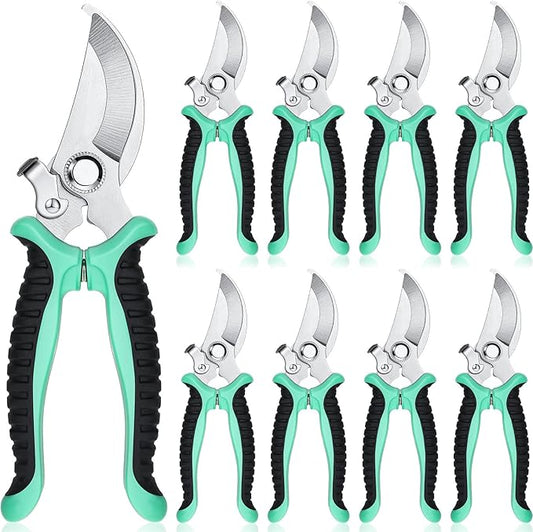 Lothee 9 Pcs Garden Shears Pruning Garden Clippers Bulk Bypass Pruner Heavy Duty for Gardening Hedge Plant Cutting Flower Scissors for Tree Trimming Bonsai Cutting Fruits Picking