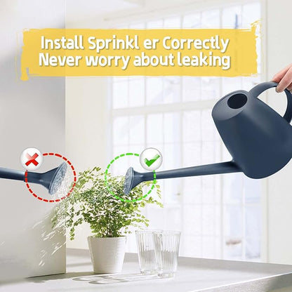 Watering Can for Indoor Plants, Small Watering Cans for House Plant Garden Flower, Long Spout Water Can for Outdoor Watering Plants 1. 8L 1/2 Gallon (Blue)