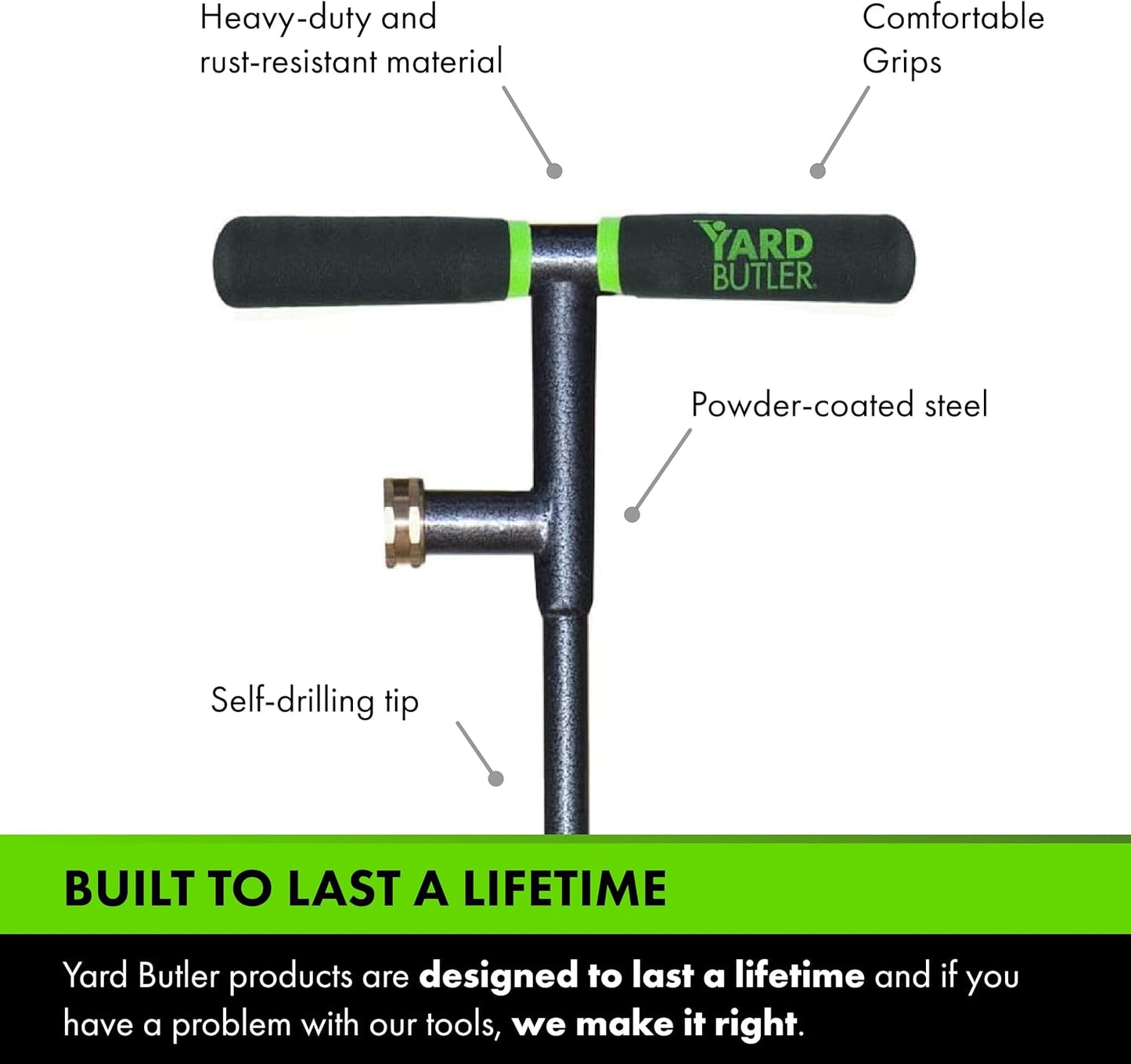 Yard Butler Deep Root Irrigator - Unique Gardening Tool for Irrigation - Deliver Water Directly to Plant Roots - Promote Healthy Growth & Minimize Water Waste - Easy-to-Use Gardening Supplies