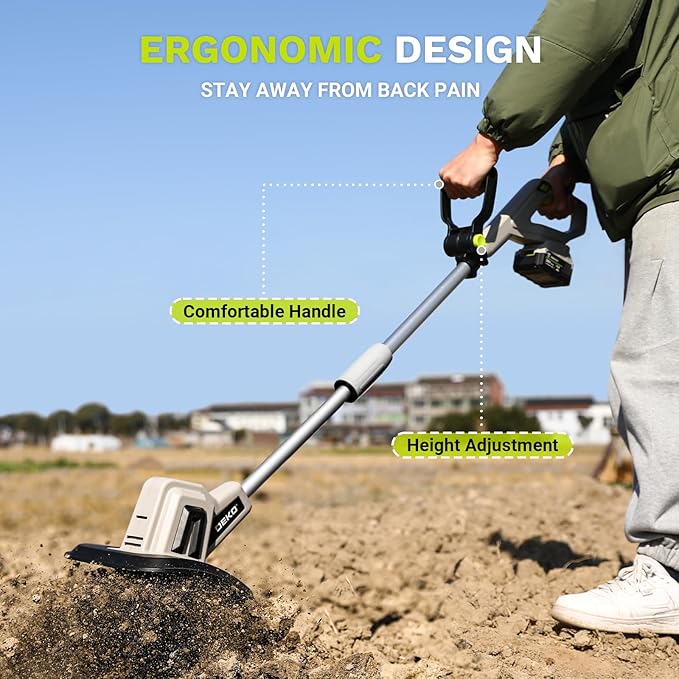 20V Cordless Tiller Cultivator,48 Steel Tines Garden Tiller,9inch Wide Electric Tiller for Gardening,Garden Rototiller with 4AH Battery and Charger Included