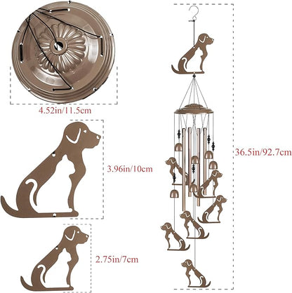 Outdoor Dogs Wind Chimes Decor, Portable Mobile Wind Catcher, Sympathy Wind Bells, Memorial Gifts for Mom, Housewarming, Blessing WindChimes(Outside/Indoor/Home/Room/Porch/Yard/Garden Decorate)