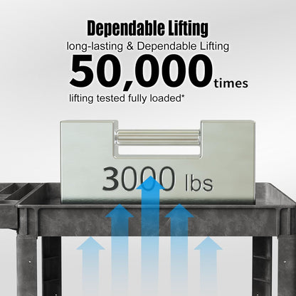 Heavy-Duty Utility Cart Tool Cart, Extra Large Rolling Carts with Storage Handle, Work Cart Service Carts for Garage Warehouse, Workshop, Office, School