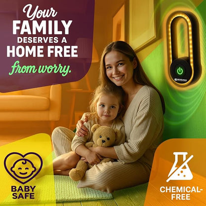 A28, Ultrasonic Pest Control Repeller - Electronic & Ultrasound, Indoor Plug-in Repellent - Get rid of - Rodents, Mice, Squirrels, Bats, Insects, Bed Bugs, Ants, Fleas, Spiders, Roaches (6Pack, Black)