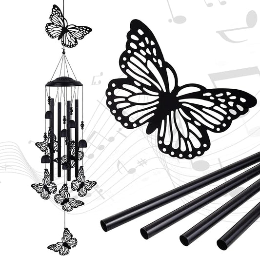Outdoor Butterfly Wind Chimes Decorate, Memorial Wind Chimes, Wind Catcher, Mobile Butterfly Wind Bells for Home, Yard, Tree, Patio, Garden Decor, Gifts for Butterfly Lovers, Festival Gifts for Mom