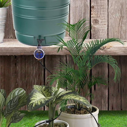 Water Timer Electronic Hose Sprinkler Garden Irrigation Controller Two Dial,No Water Pressure Required