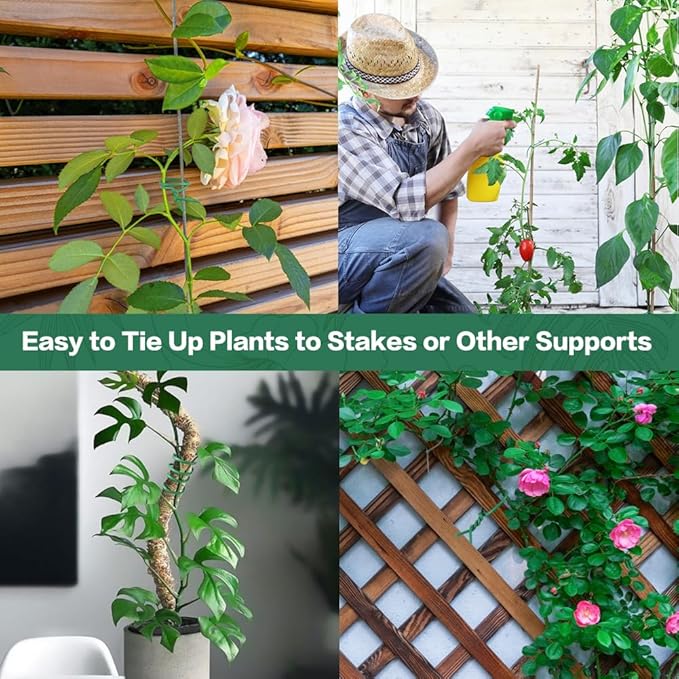 Tenn Well Garden Wire, 164 Feet 3.5mm Soft Plant Ties, Gardening Twist Ties for Climbing Plants, Tomatoes, Climbing Roses, Indoor & Outdoor Plants