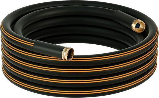 Atlantic Heavy Duty Garden Hose 25 ft x 5/8 Inch Black Color Durable Water Hose (25 Feet)