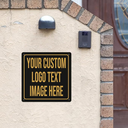 Custom Signs Outdoor Metal Sign Custom Sign Outdor Indoor Personalized Signs Make Your Own Sign With Text Logo Image For Office Business Workplace Home Bar Indoor Outdoor Use 8"x8"