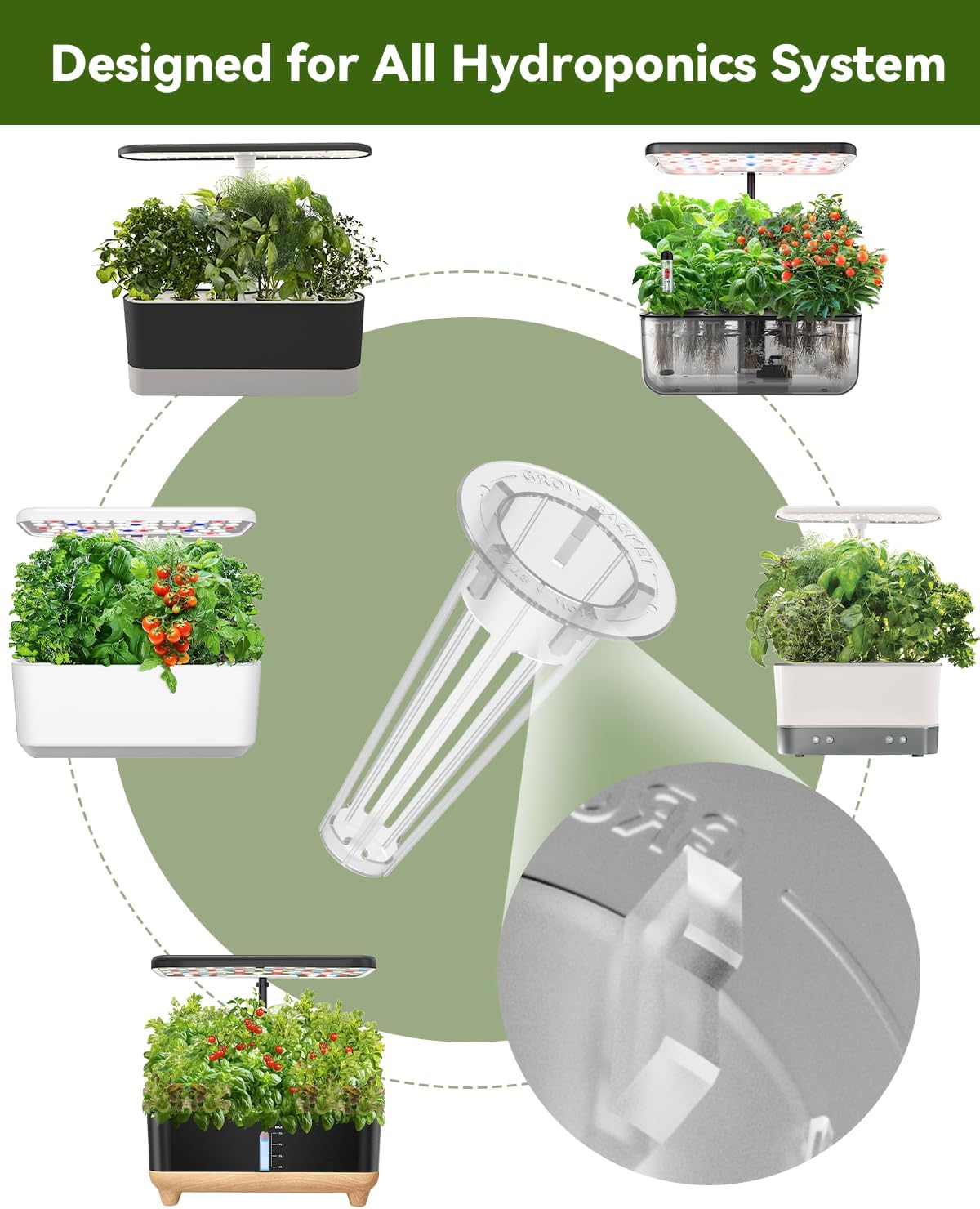 Salad Green Seed Pod Kits for AeroGarden Ahopegarden, iDOO Hydroponics Growing System Indoor Herb Garden, 400+ Seeds, Including American Fast Lettuce, Red Romaine Lettuce(8-Pods)