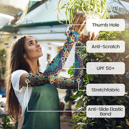 Gardening Sleeves for Women Farm Sun Protection Thorn Proof Cooling Arm Sleeves to Cover Arms for Garden Sports
