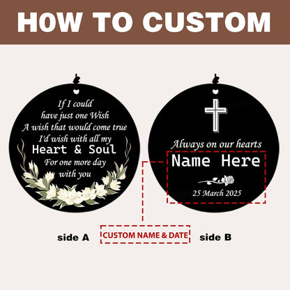 Personalized 36" Memorial Wind Chimes, Bereavement Gift to Honor a Loved One's Remembrance, Sympathy Gift for Loss of Mother Father Husband, for Outdoor Garden