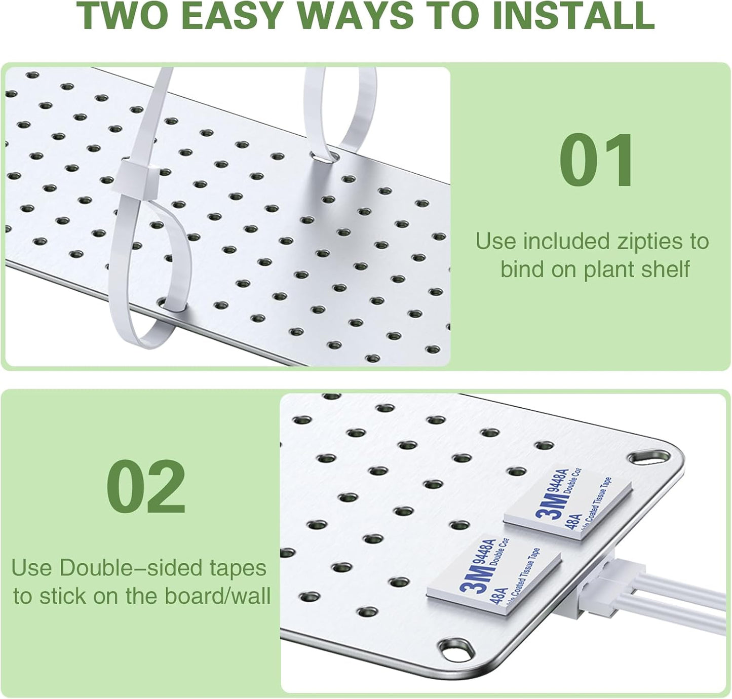 60W Ultra-Thin Panel Full Spectrum Grow Lights, 1152 LEDs Growing Light for Indoor Plants with Daisy Chain Function, Grow Lights for Seed Starting with 4/8/12H Auto On/Off Timer (6pcs)