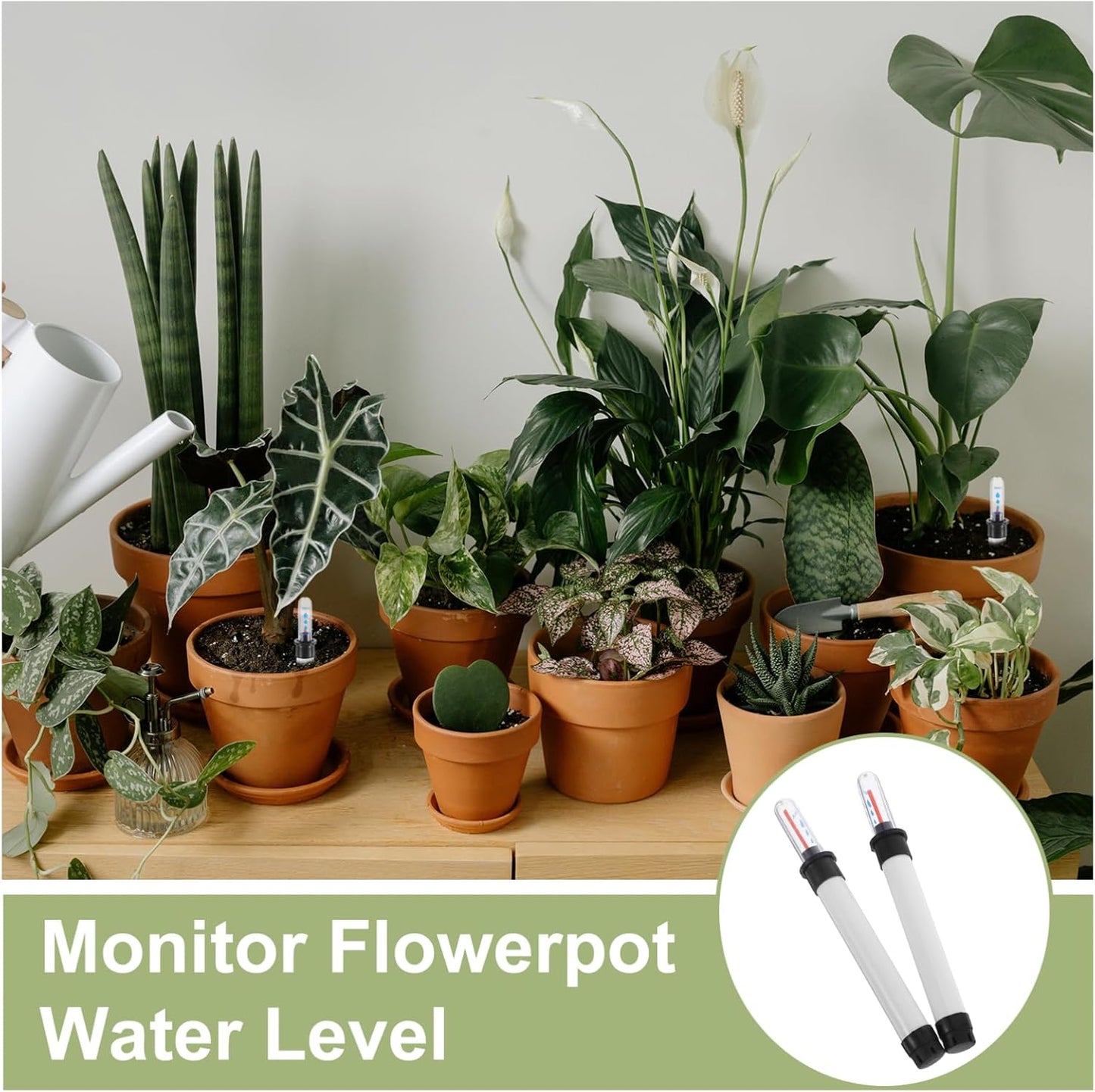 DOITOOL Flower Pot Water Level Indicator: 4PCS Water Shortage Reminder Level Gauge Moisture Moisture Indicator for Plants - 6.5 inches