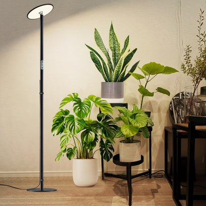 Tall Grow Lights for Indoor Plants Full Spectrum, 40W Sunlike Standing Plant Lights for Indoor Growing, 10-Level Dimmable, Adjustable Height for Various Plant Sizes