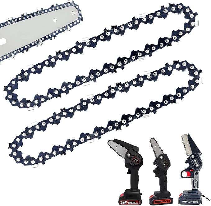 [2 Pieces] GTA 26 4 Inch Mini Chainsaw Chain for Stihl GTA 26 Replace Blade Pruner Mini Chainsaw Hand Held 4" Replacement Chains for Cordless Electric Portable Mini Chainsaw for Wood Branch Cutting