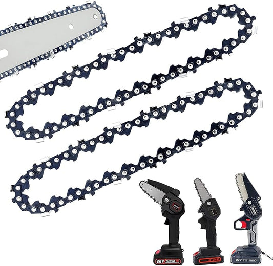 [2 Pieces] GTA 26 4 Inch Mini Chainsaw Chain for Stihl GTA 26 Replace Blade Pruner Mini Chainsaw Hand Held 4" Replacement Chains for Cordless Electric Portable Mini Chainsaw for Wood Branch Cutting
