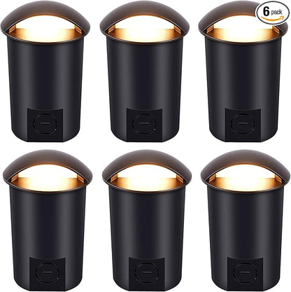 CLOUDY BAY [6 Pack] 5W Well Lights Low Voltage Landscape Lighting,12V-24V Waterproof Outdoor Side-lit Light,2700-5000K 5CCT In Ground Lights for Fence Pathway Deck, IP67 Rating,Bronze