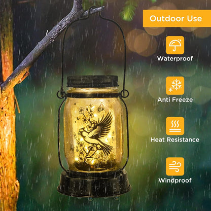 kyoryuger Cardinal Gifts for Women/Men Cardinal Solar Lanterns Mom Grandma Birthday Present Lantern Memorial Lights Solar Garden Decoration Outside for Yard, Patio,Backyard,Porch Torches