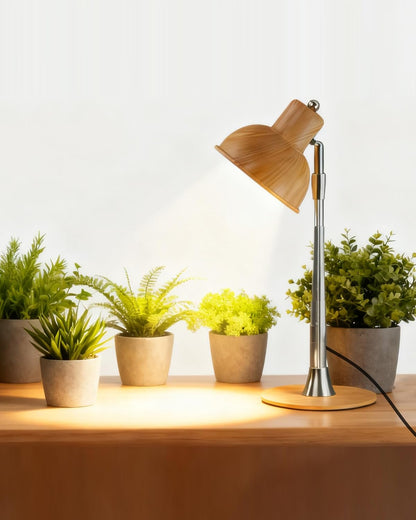 yadoker Plant Grow Light for Indoor Plant, Aluminum Wood Grain LED Grow Light,Elevating Plant Lamp,Height Adjustable,Automatic Timer with 8/12/16Hours,10-Level Brightness,Ideal for Large Plant Grow